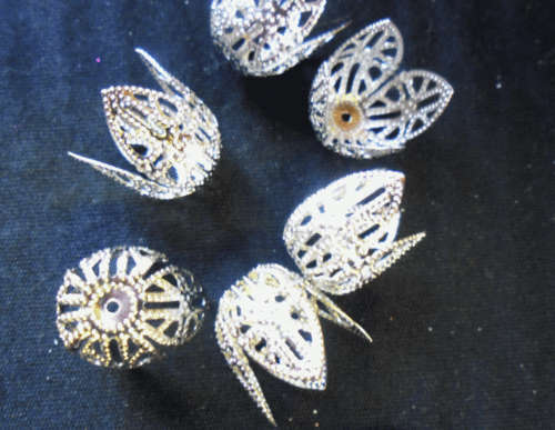 Nickle Beadcap, 27mm x 14mm - Pack of 20.