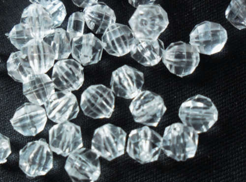 Acrylic Clear Facet, 6mm - Pack of 100.