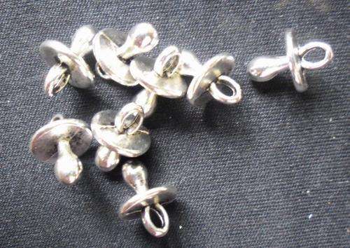 Nickle Dummy Charm, 14mm x 10mm - Pack of  10.