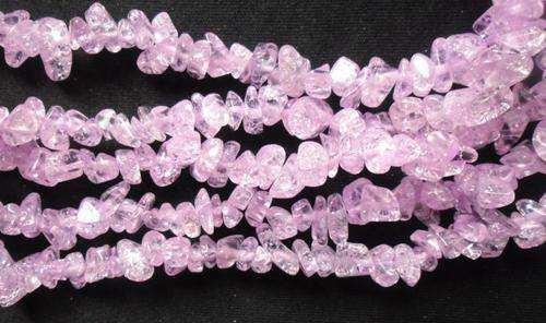 Amethyst Crackle Chip String, 80cm - Per String.