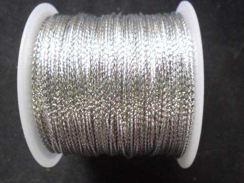 Silver Braided Cord - Per 20m Roll.