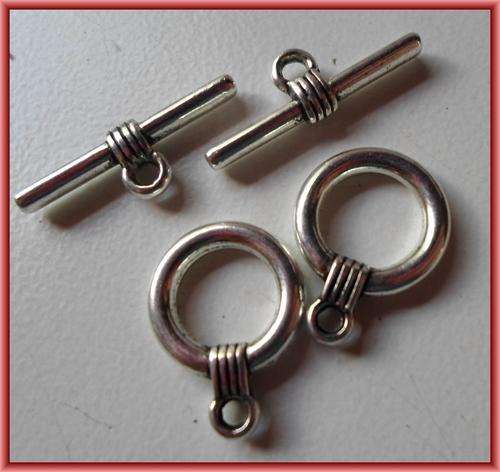 Nickle Toggle Clasp, 20mm x 15mm - Pack of 5.