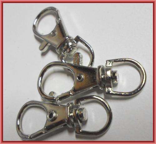 Nickle Keychain Clasp, 36mm x 14mm - Pack of 5.