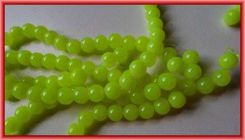 Yellow Smokey Glass Rounds, 8mm - per String.