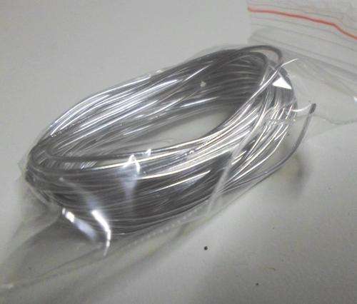 Silver Tone Beading Wire, 0.1mm - Pack of 5m.