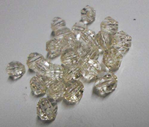 Acrylic Wheat Facet Round 6mm - Pack of 50.