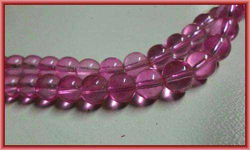 Amethyst Glass Rounds, 12mm - Per String (+/- 70).