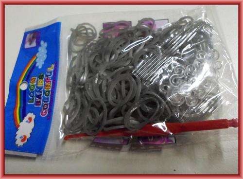 Loom Bands,Grey -  Per Pack.