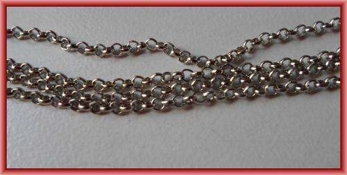 Valentines Knock Down: Nickle Chain, Round Link, 2mm  - Per meter.