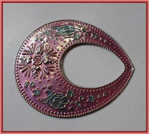 Thin Metal Pendant  , 60mm x 53mm - Sold Individually.