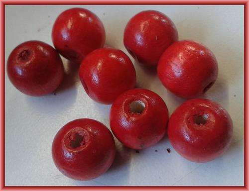 Red Wood Rounds, 9mm x 10mm - Pack of 20.