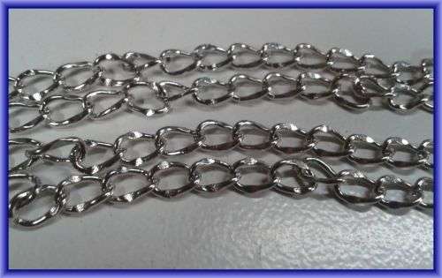 Nickle Chain, 4mm x 6mm - Per meter.