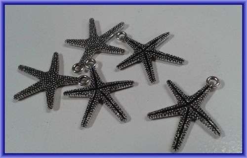 SPRING SALE!!  Starfish Charm, 22mm x 19mm - Pack of 5.