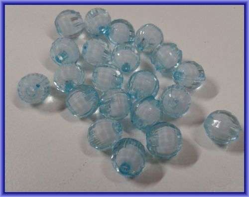 Blue Acrylic Facet Rounds, 8mm - Pack of 20.