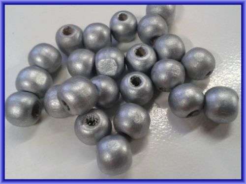 Silver Wood Rounds, 10mm - Pack of 20.