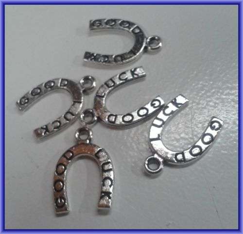 Horse Shoe Charm, 16mm x 11mm - Pack of 10.