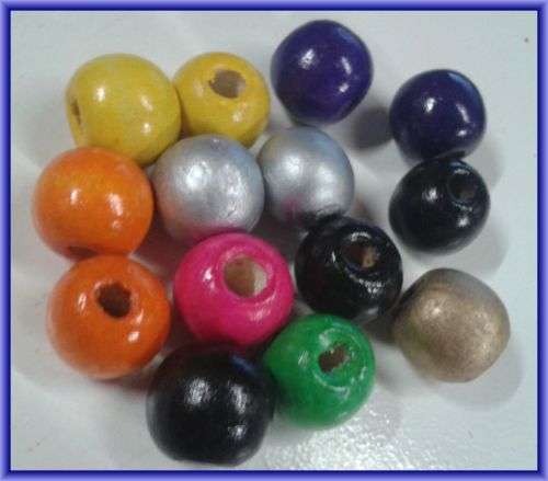 Assorted Wood Rounds, 15mm - Pack of 10.