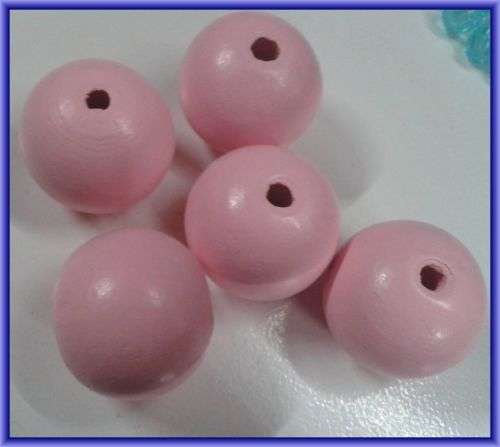 Pink Wood Rounds, 25mm - Pack of 5.
