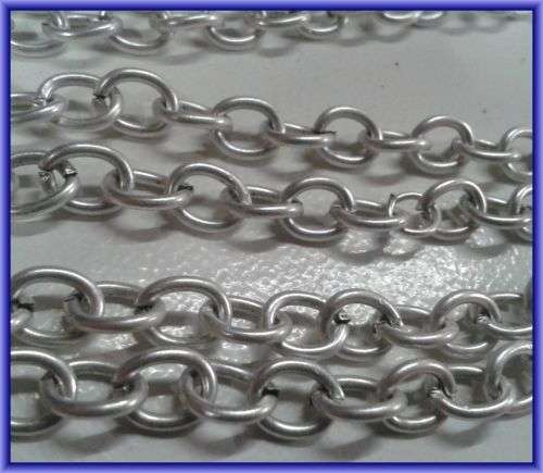 Nickle Chain, 6mm Link - Sold Per Meter.