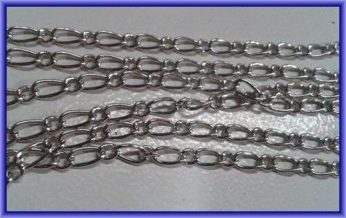 Nickle Chain, 3mm Link - Sold Per Meter.