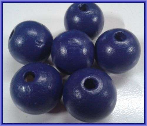 Dark Blue Wood Rounds, 25mm - Pack of 5.