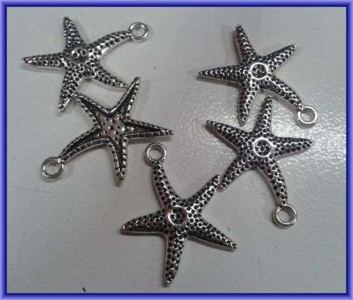 Starfish Charm, 32mm x 26mm - Pack of 5.