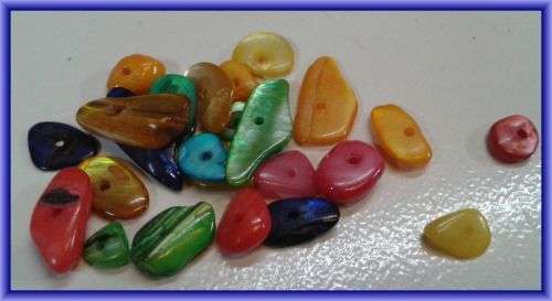 Multi Colour Shell Chips - Pack of 50.