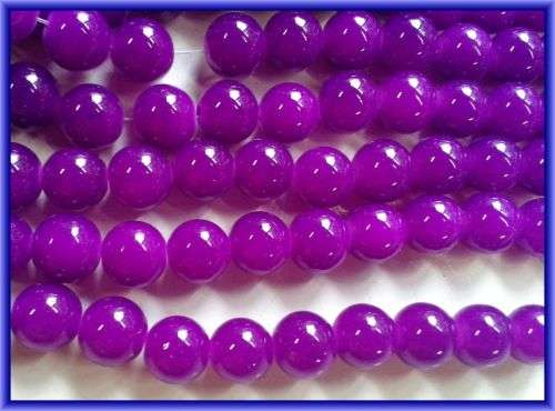 Purple Smokey Glass Rounds, 10mm - Per String(+/- 85/string).