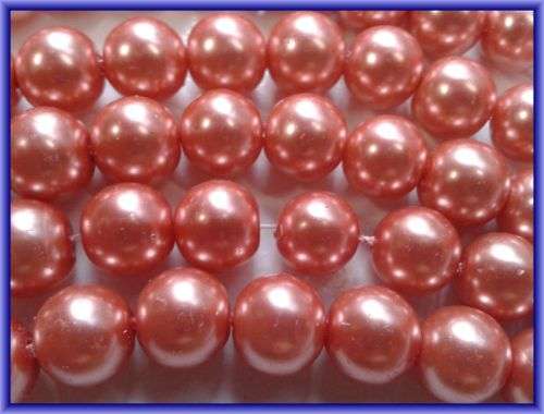 Tropical Tangerine Glass Pearls, 10mm - Per String (+/- 85/ string)