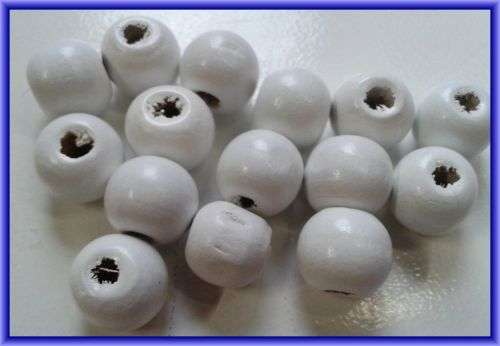 White Wood Rounds, 12mm - Pack of 20.