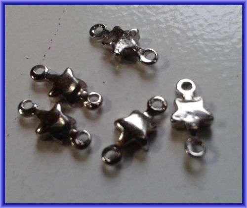 Petite Star Connector, 10mm x 4mm - Pack of 10.