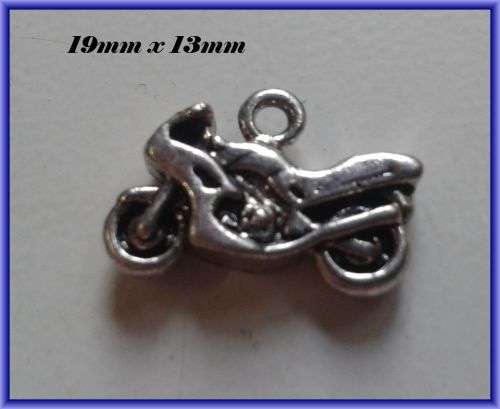 Motorbike Charm, 19mm x 13mm  - Pack of 5.