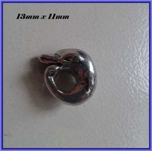 Dolphin Metal Bead, 13mm x 11mm - Pack of 5.