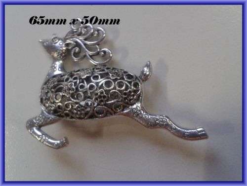Reindeer Pendant, 65mm x 50mm - Only 1 Available.
