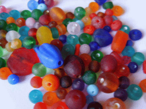 Assorted Frosted Indian Glass - Pack of 200.