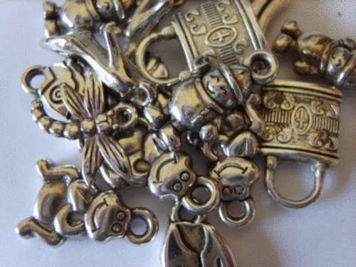 Metalized Charms, Mixed pack of 20.