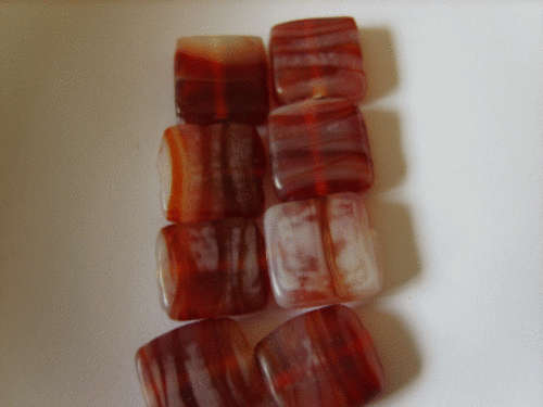 Maroon Swirl  Indian Glass Squares - Pack of 10.
