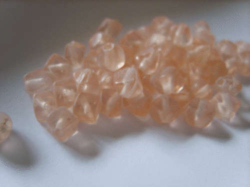 Peach Indian Glass Bicones, Medium - Pack of 50.