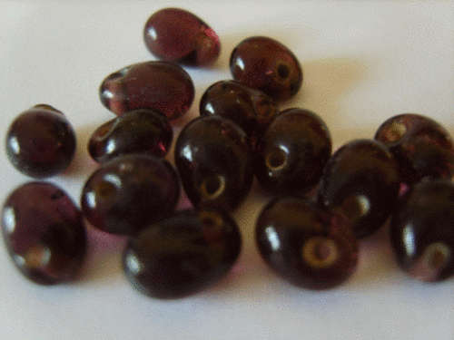 Purple Indian Glass Teardrops - Pack of 20.