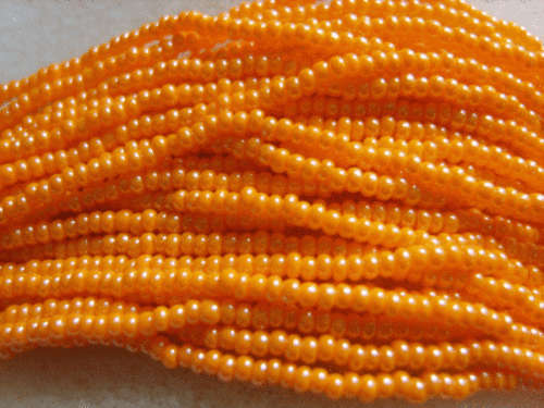 Peach Czech Seed Beads,11/0 - Per String (Approx.400)