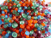 Indian Glass Bicones,Small, Assorted Pack of 300.(6 colours)