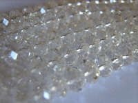 Clear Czech Facet Rondelle's,8mm - Sold Individually.