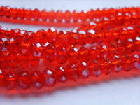 Red Czech Facet Rondelle's,8mm - Sold Individually.