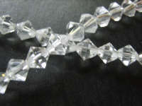 Clear Fire-polished Bicones, 6mm - Pack of 20.