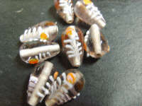 Lampwork Teardrops,21mmx13mm - Sold Individually.