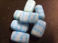 Opque Light Blue Rectangle with Blue Stripe,16mmx10mm - Pack of 5.