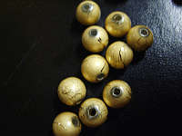 Light Gold Acrylic Splash Rounds, 8mm - Pack of 25.