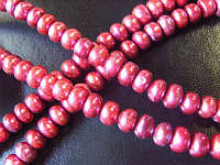 Purple Rondelle Freshwater Pearls - PAck of 10.