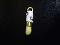 KNIFE CHARM WITH PINK RHINESTONE INLAY, 10mm - SOLD INDIVIDUA;LLY.