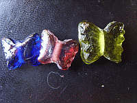 Glass Butterfly  Beads - Sold Individually.